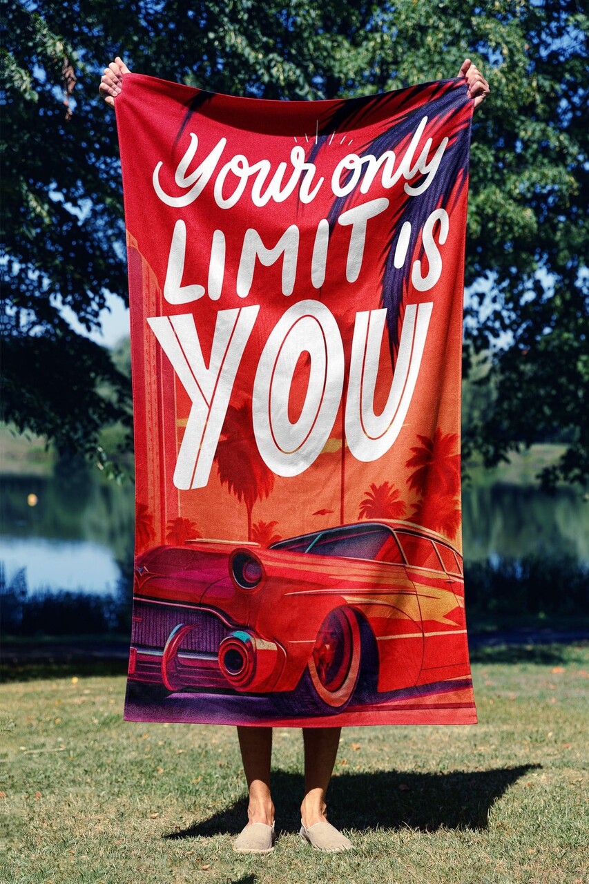 Prosop de plaja, L'essentiel Maison, Your Limit 70, 70x130 cm, Multicolor - imagine 7